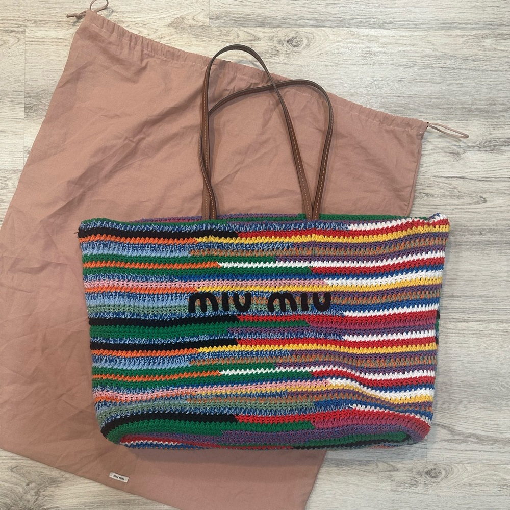 Miu Miu Large Crochet Tote Bag - Picture 4 of 16